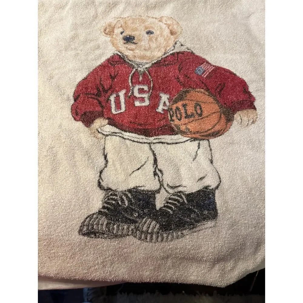 Vintage Polo Ralph Lauren Basketball Bear‎ beach towel